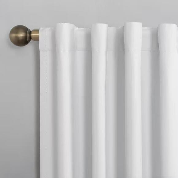 Sun Zero 40x96" 100% Blackout Cyrus Thermal Back Tab Curtain Panel White* - Picture 1 of 6
